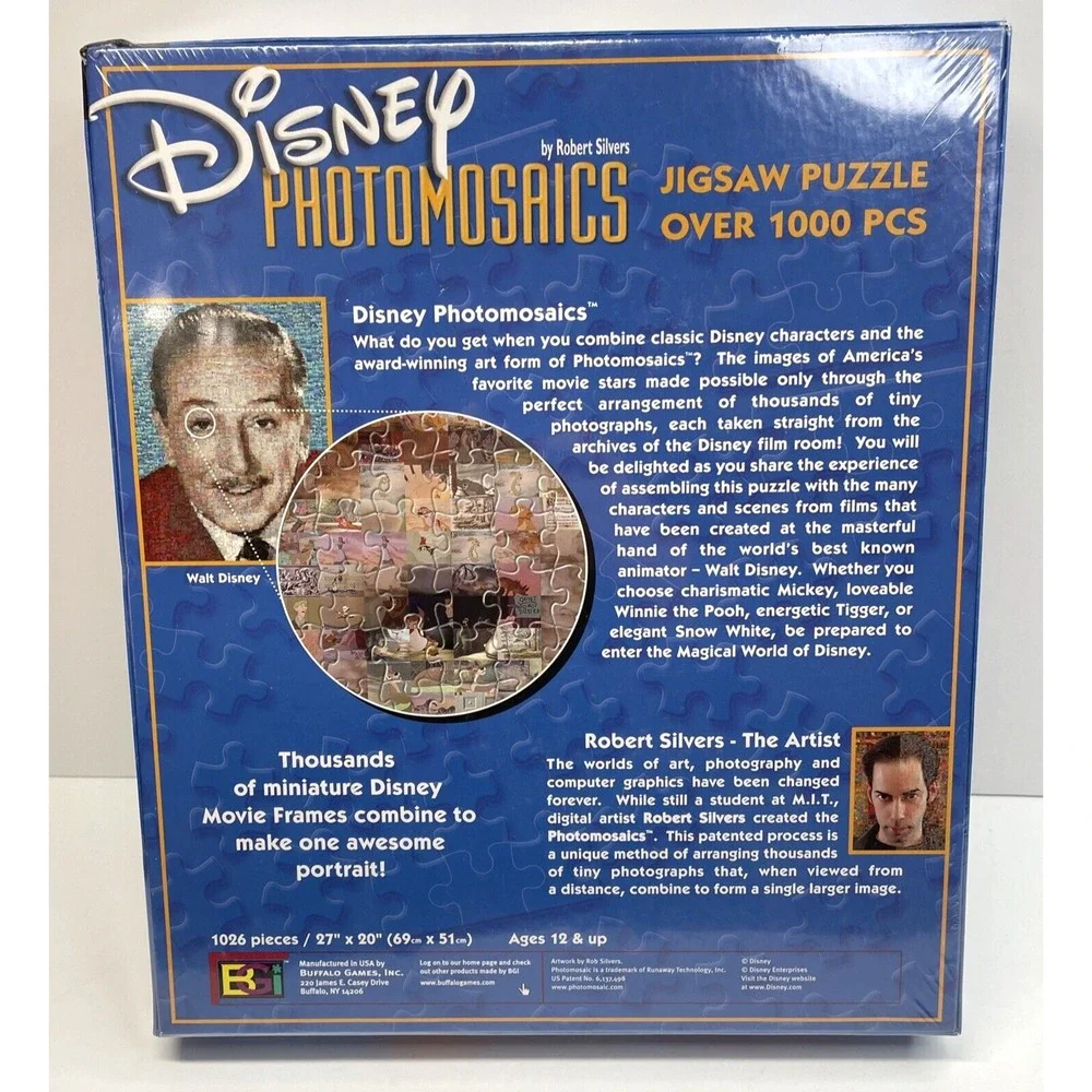 Disney Photomosaic Snow White and the Seven Dwarfs Jigsaw Puzzle 1026 Pieces NEW